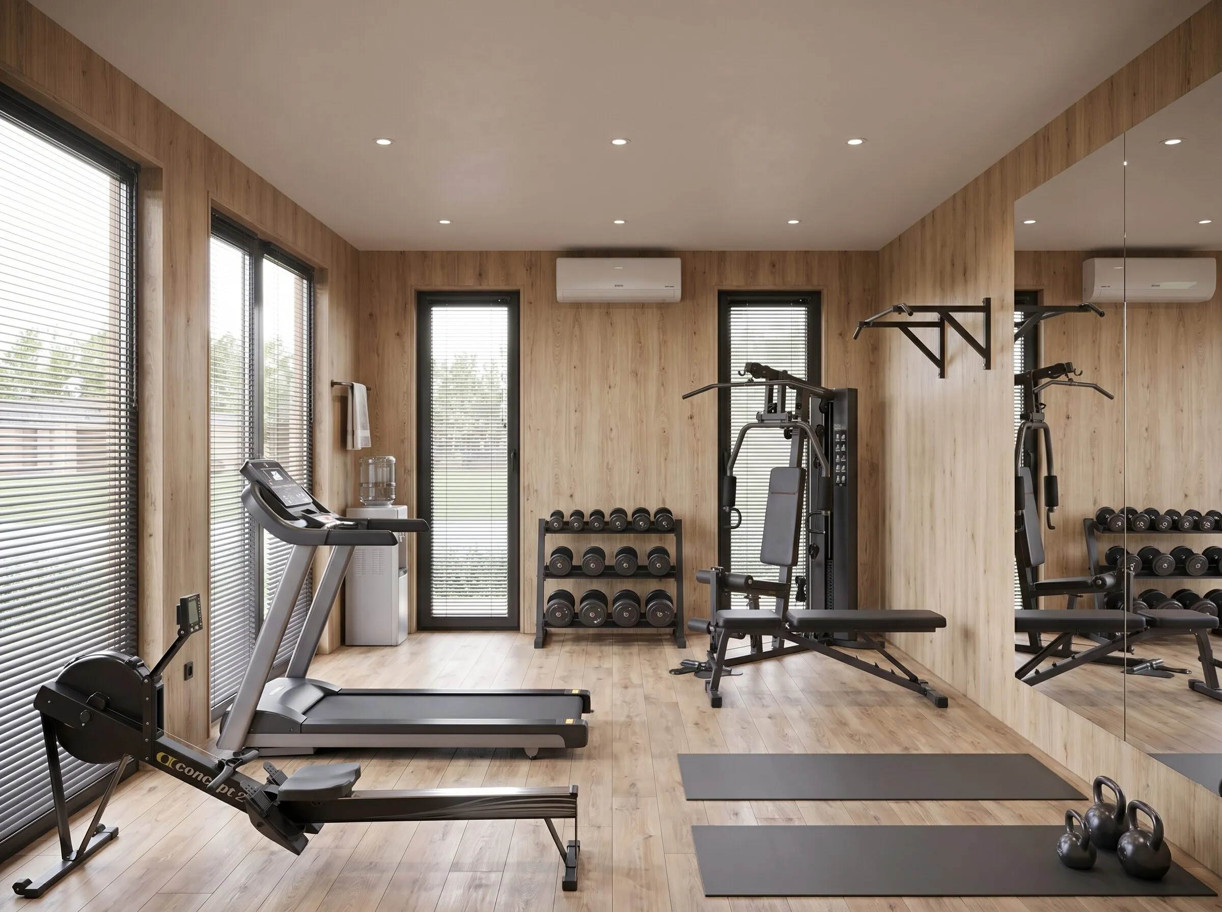 Fitnesseinheit als Erweiterung einer Tectum Anlage
